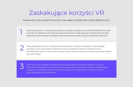 Korzyści VR - Szablon Strony HTML