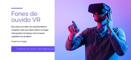 Jogos VR, Fones De Ouvido E Muito Mais - Modelo De Site Simples