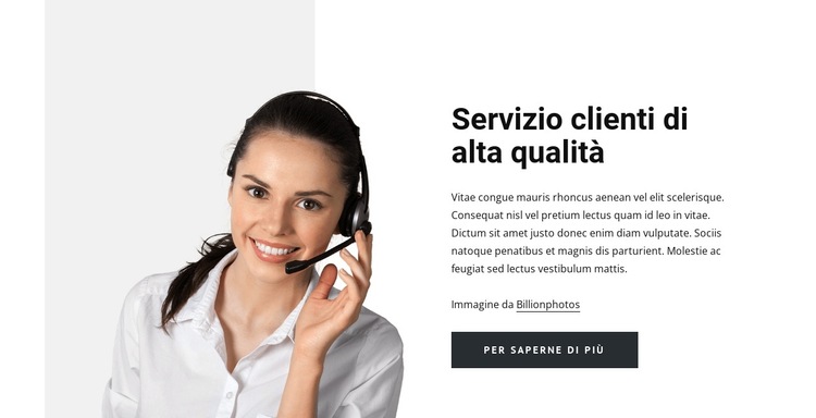 Servizio clienti di alta qualità Modello di sito Web
