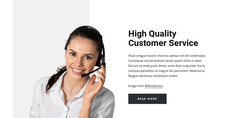 Hight quality customer service One Page Template