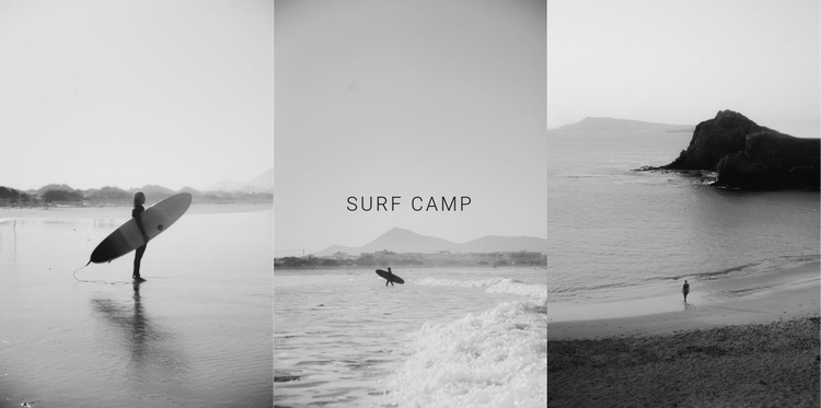 Sport surf camp Homepage Design