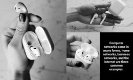 Wireless Headphones - Design HTML Page Online