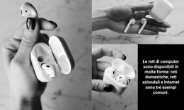 Sito Web Della Pagina Per Cuffie Senza Fili