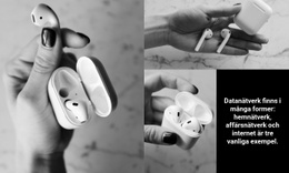 Trådlösa Hörlurar - Enkel Webbplatsmall