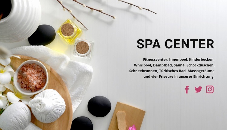 Entspannung in einem Spa-Studio Landing Page