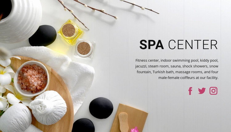 Relaxation in a spa studio Website Builder Templates