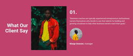 Opinions Of Our Clients - Drag & Drop Website Mockup