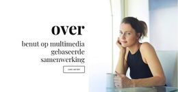 Website-Bestemmingspagina Voor Over Multimedia En Samenwerking