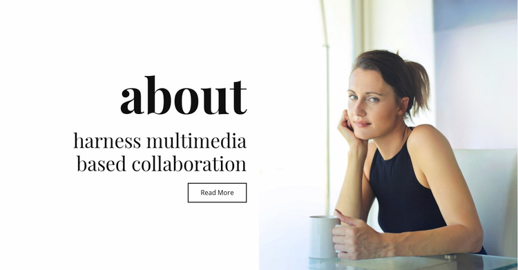 About multimedia and collaboration Squarespace Template Alternative