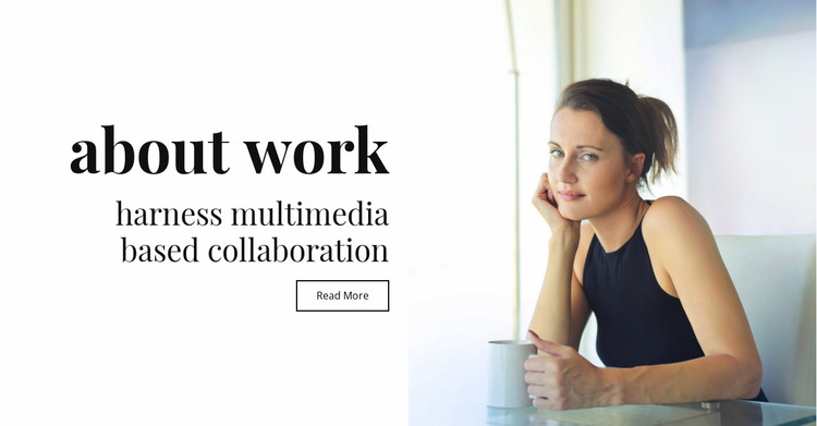 About multimedia and collaboration Website Mockup