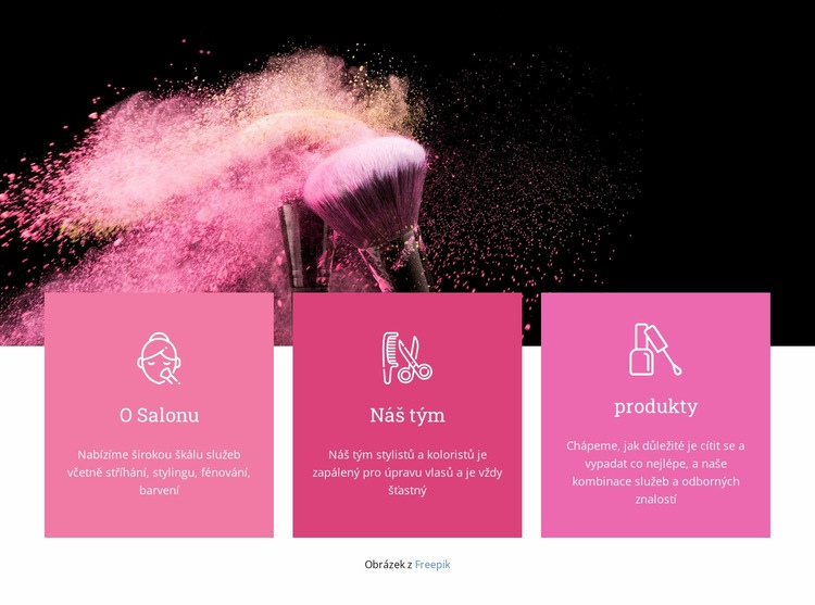 Kosmetické lázně pro princezny Šablona webové stránky