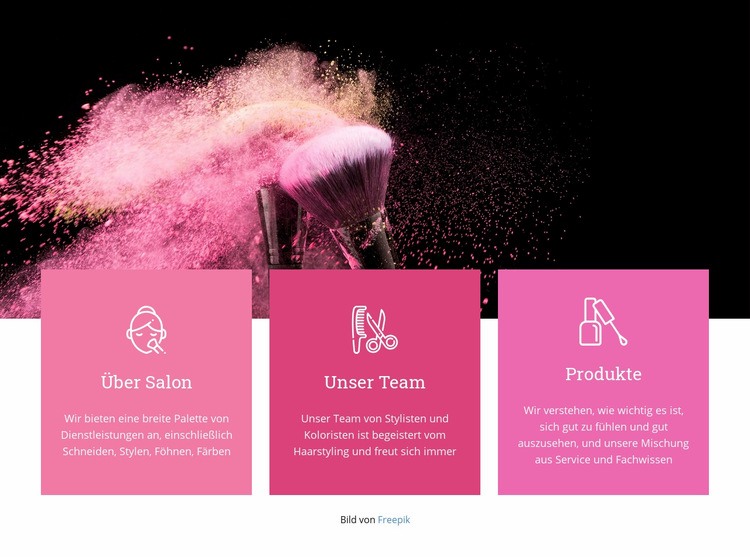 Beauty Spa für Prinzessinnen Website design