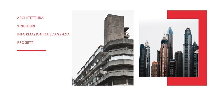 Edificio industriale Mockup del sito web