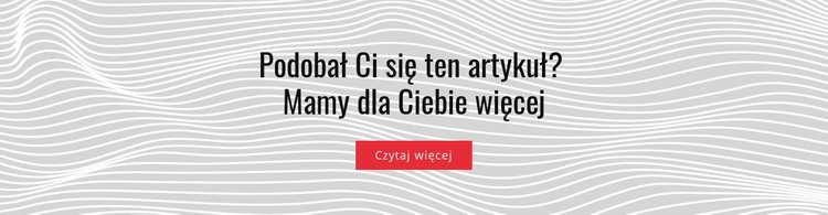 Podobał mi się ten artykuł Szablon CSS