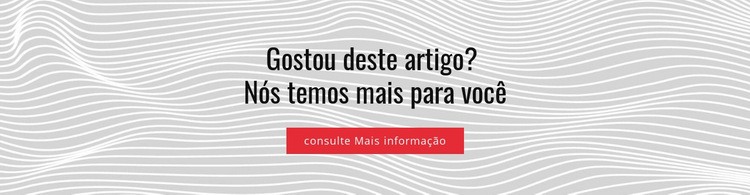 Gostou deste artigo Design do site