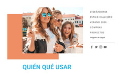 Quién Qué Usar: Plantilla De Página Web HTML