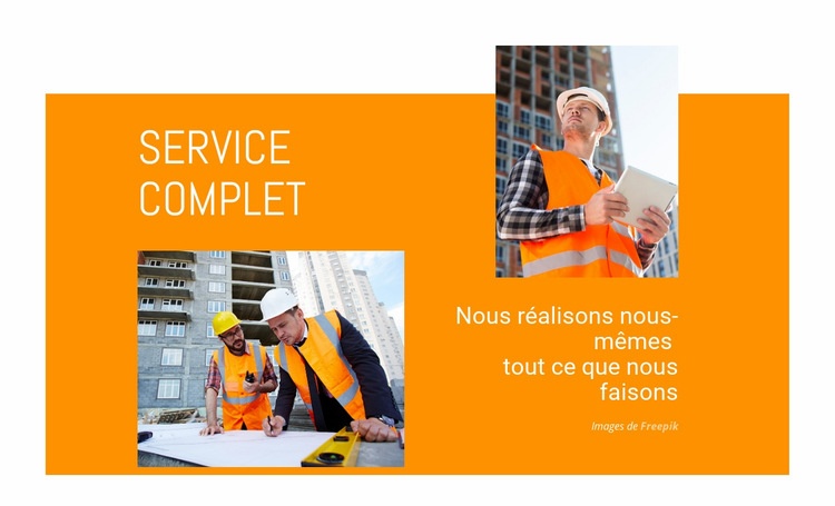 Flèche de construction à grande vitesse Créateur de site Web HTML