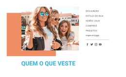 Quem O Que Veste - Modelo HTML5 Simples