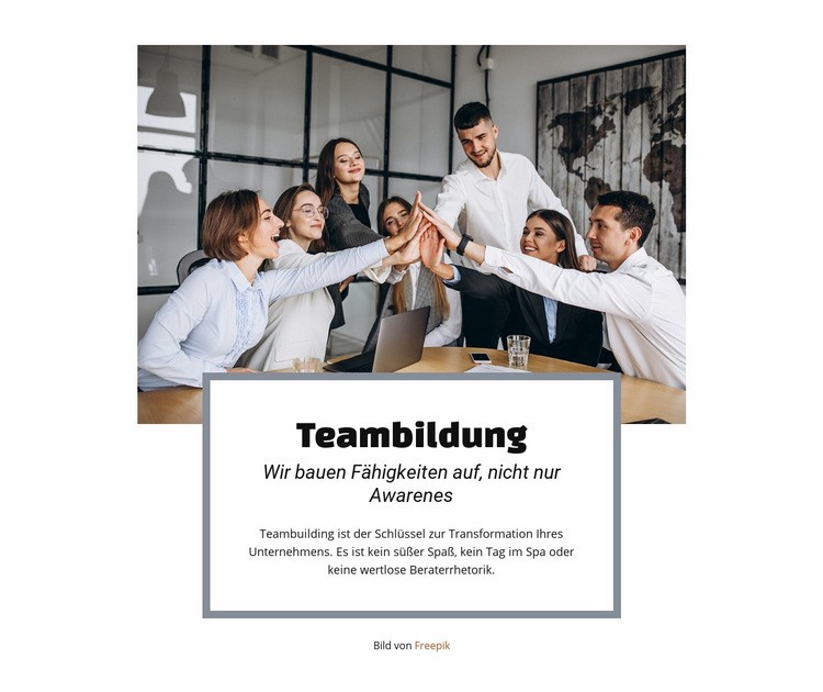 Teambuilding-Dienstleistungen HTML Website Builder