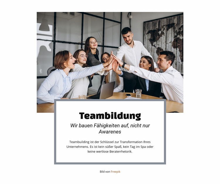 Teambuilding-Dienstleistungen HTML5-Vorlage