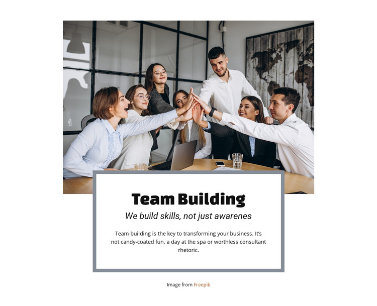 Team building services Joomla Page Builder
