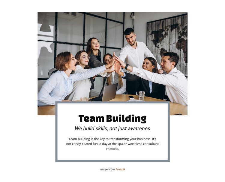 Teambuilding diensten Sjabloon voor één pagina