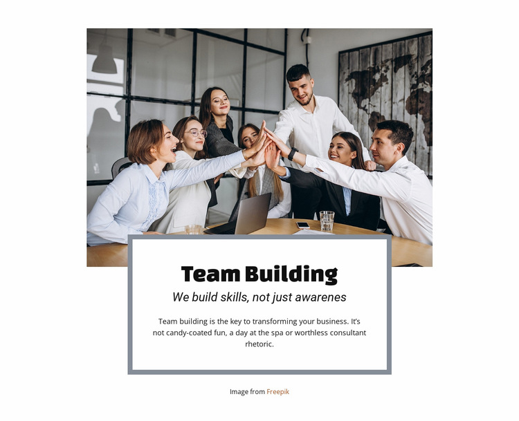 Teambuilding diensten Website Builder-sjablonen
