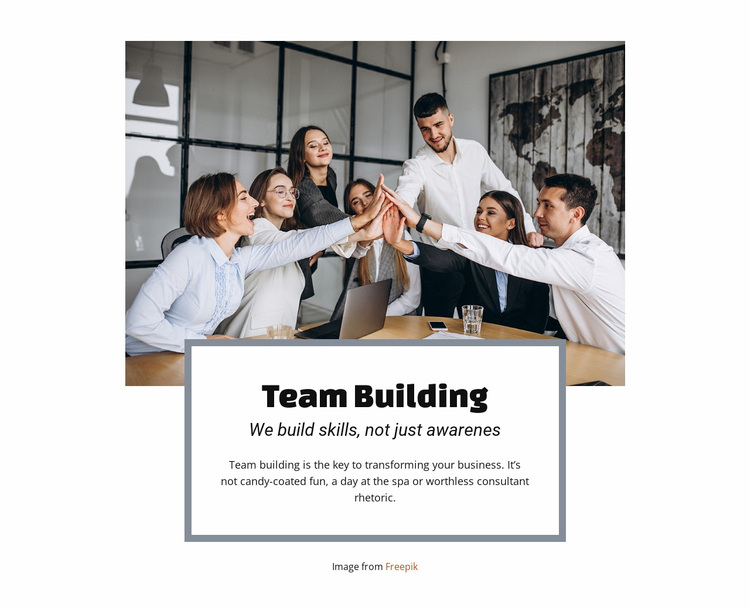 Teambuilding diensten Website ontwerp