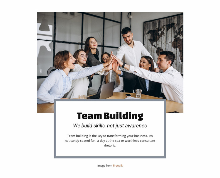 Team building services Website Mockup