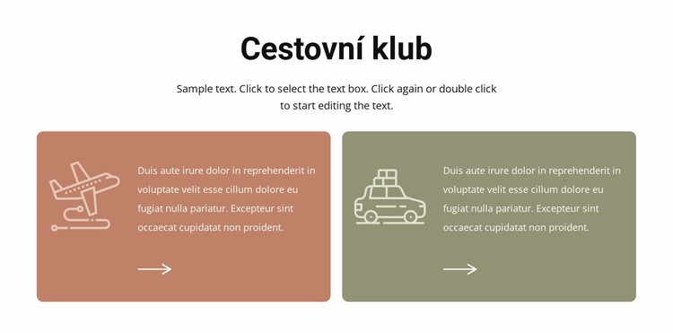 Cestovní klub Šablona HTML