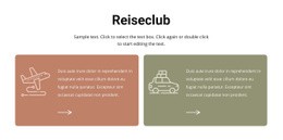 Reiseclub - Einfaches Website-Design