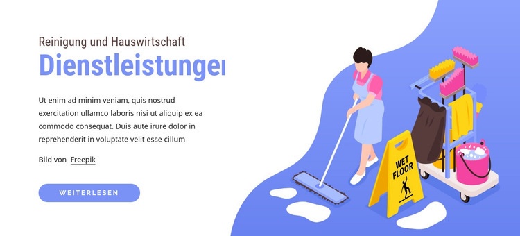 Reinigung und Hauswirtschaft Website design