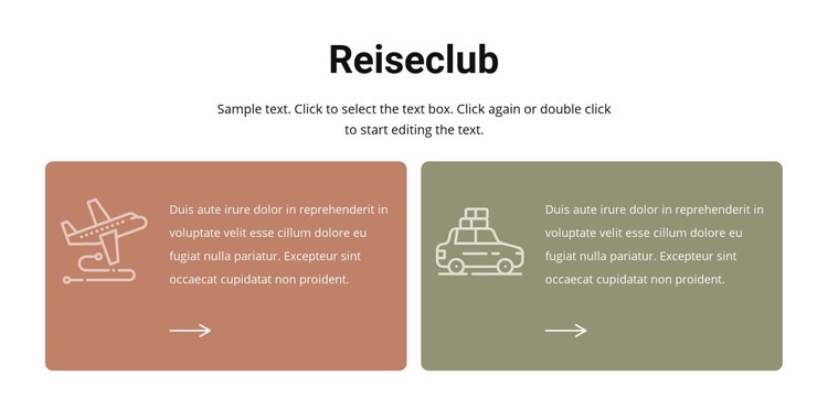 Reiseclub Website design