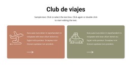 Club De Viajes: Plantilla De Una Página Para Cualquier Dispositivo