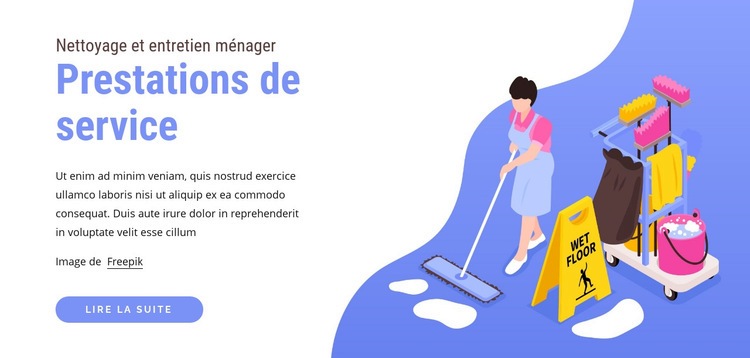 Nettoyage et entretien ménager Conception de site Web