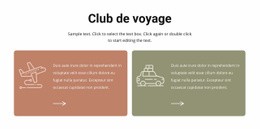 Club De Voyage – Outil De Création De Sites Web Facile À Utiliser