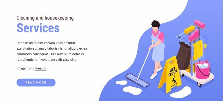 Cleaning and housekeeping Homepage Design