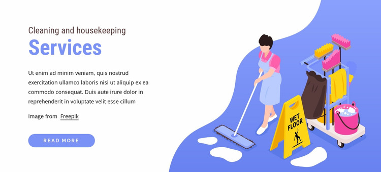 Cleaning and housekeeping Html Website Builder