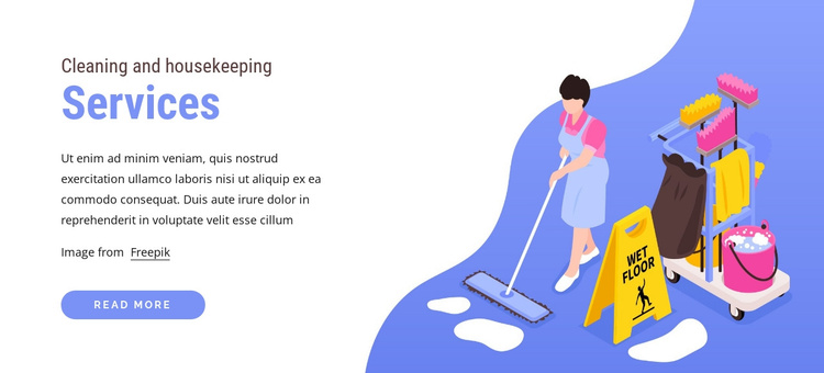 Cleaning and housekeeping Joomla Template