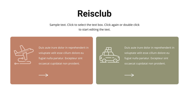 Reisclub HTML-sjabloon