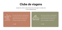 Página De Destino Premium Para Clube De Viagens