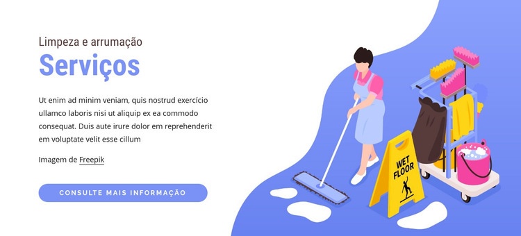 Limpeza e arrumação Landing Page