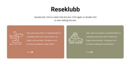 Reseklubb - Enkel Webbdesign