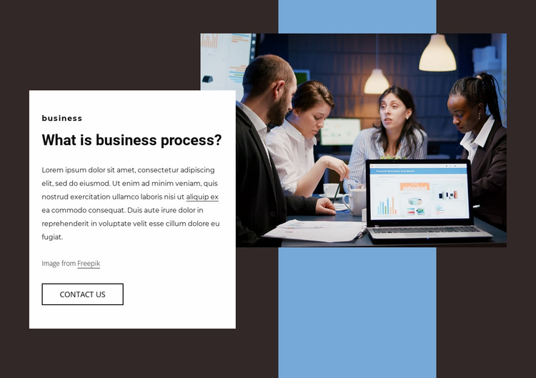 Business process Website Mockup