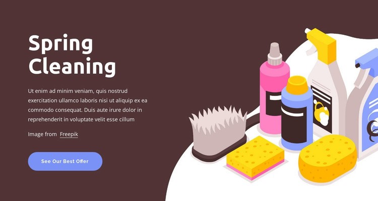 Spring cleaning Homepage Design