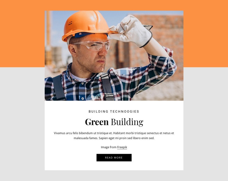 Green building Elementor Template Alternative