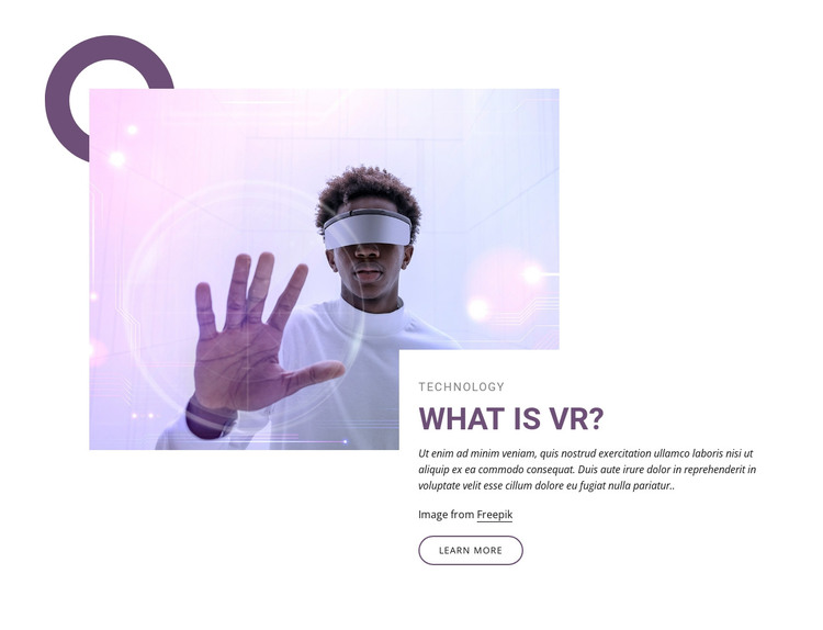 VR training benefits HTML Template