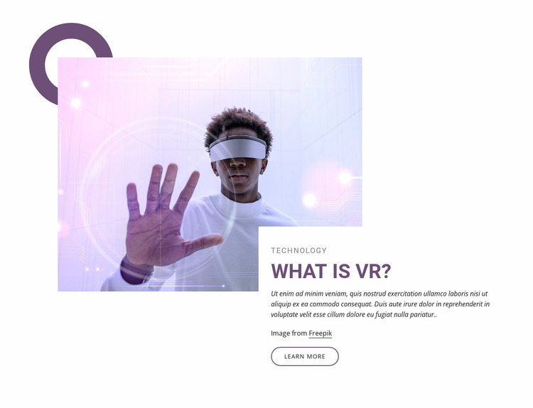 VR training benefits Website Mockup