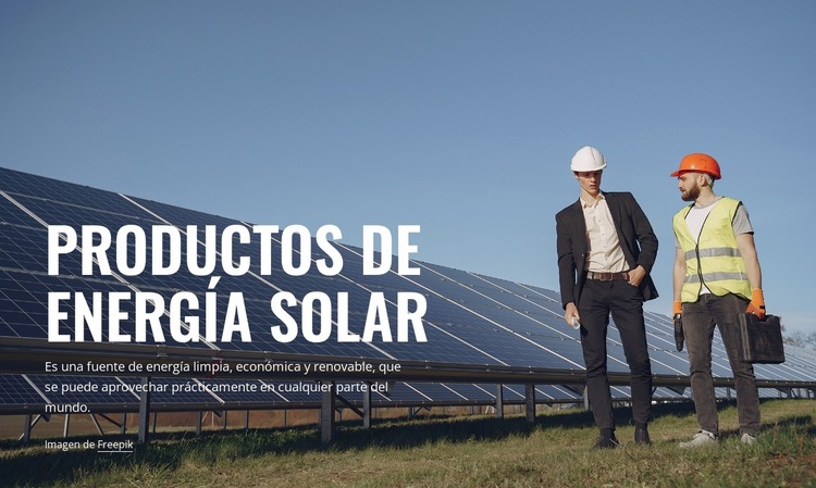 Solar energy products Plantilla Joomla