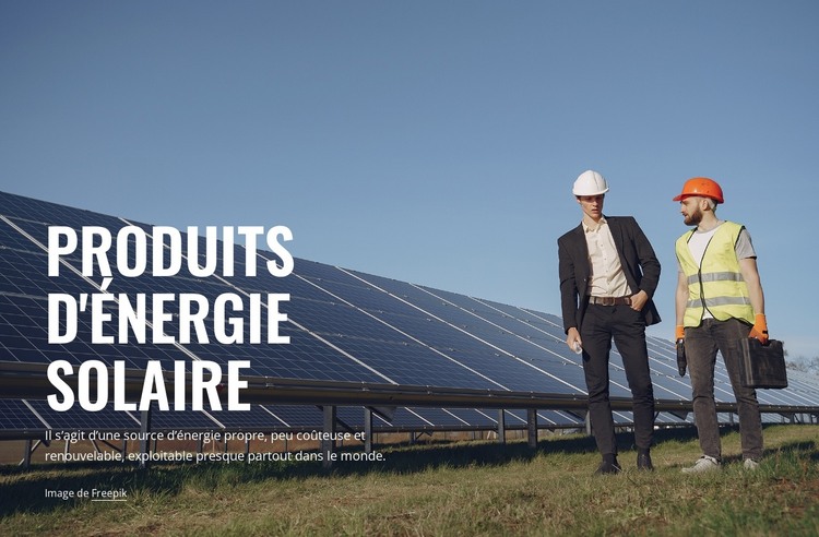 Solar energy products Modèle HTML